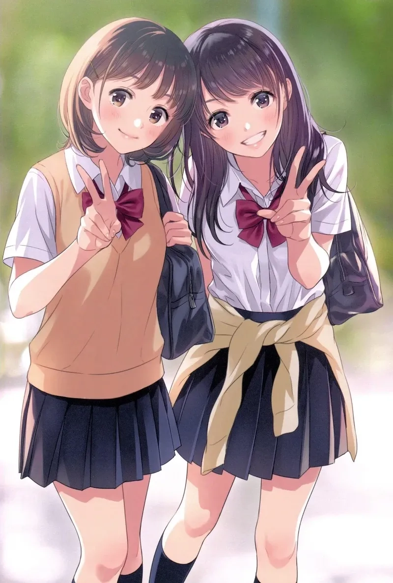 Ảnh anime nữ tóc ngắn đeo kính tạo vẻ cá tính và đầy phong cách