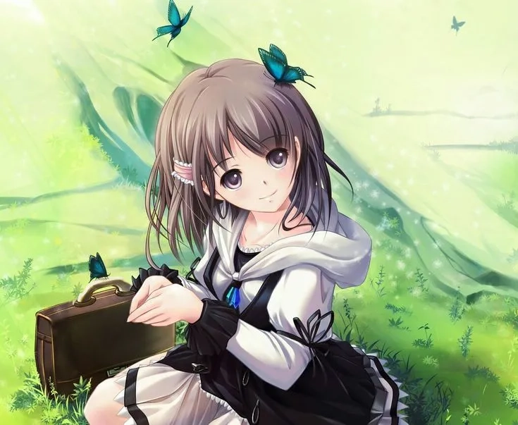 Tranh vẽ anime girl tóc ngắn mang vẻ đẹp trẻ trung và hiện đại