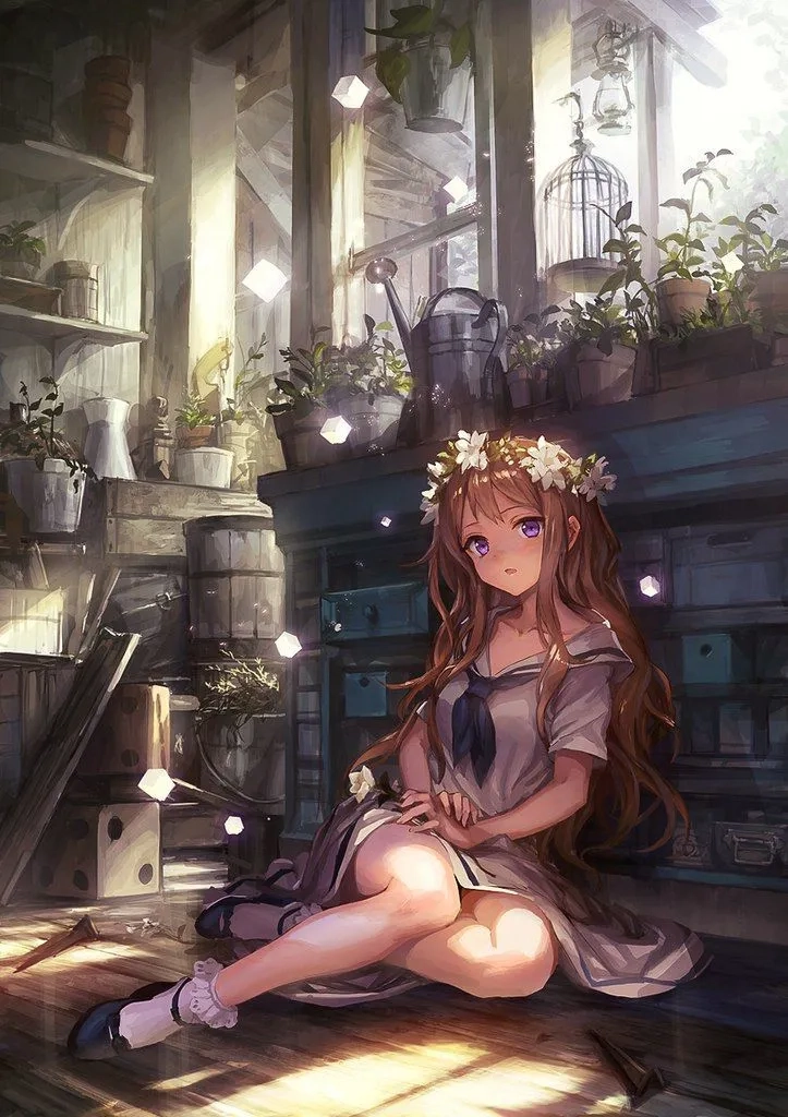 Tranh vẽ anime girl học sinh thể hiện hình ảnh trong sáng và thân quen