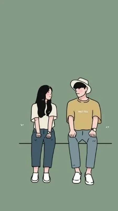 Hình ảnh cặp đôi yêu nhau cute anime mang lại cảm giác ngọt ngào