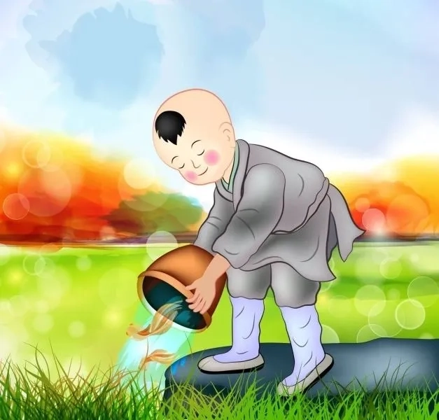 Hình chú tiểu cute với nét mặt hồn nhiên và trong sáng, tạo thiện cảm