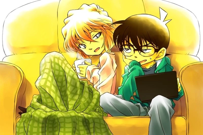 Hình nền cute Conan mang lại không khí vui tươi và dễ chịu