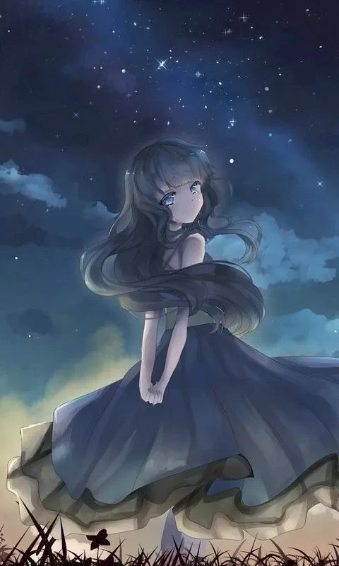 Hình nền phong cảnh anime cho điện thoại đầy thơ mộng