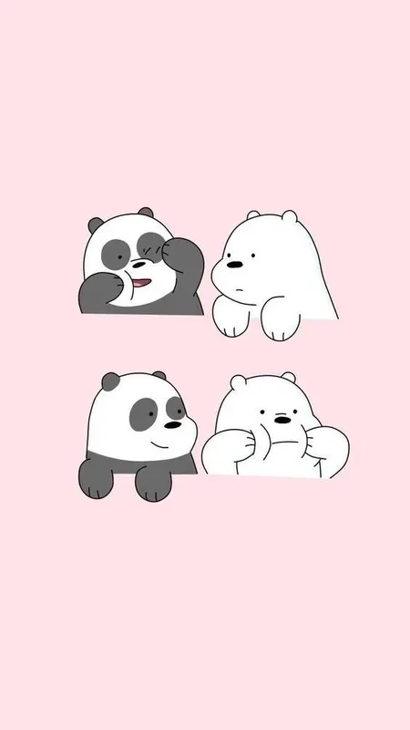 Hình ảnh chú gấu trắng đáng yêu phù hợp làm hình nền