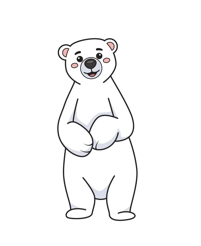 Ảnh chú gấu trắng cute đáng yêu và ngộ nghĩnh
