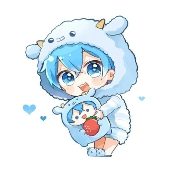 Hình nền máy tính màu xanh dương cute cho những ai yêu thích sự dịu dàng