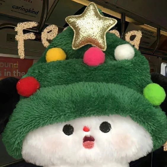 Hình nền điện thoại noel cute với hình ảnh ông già noel và tuyết rơi