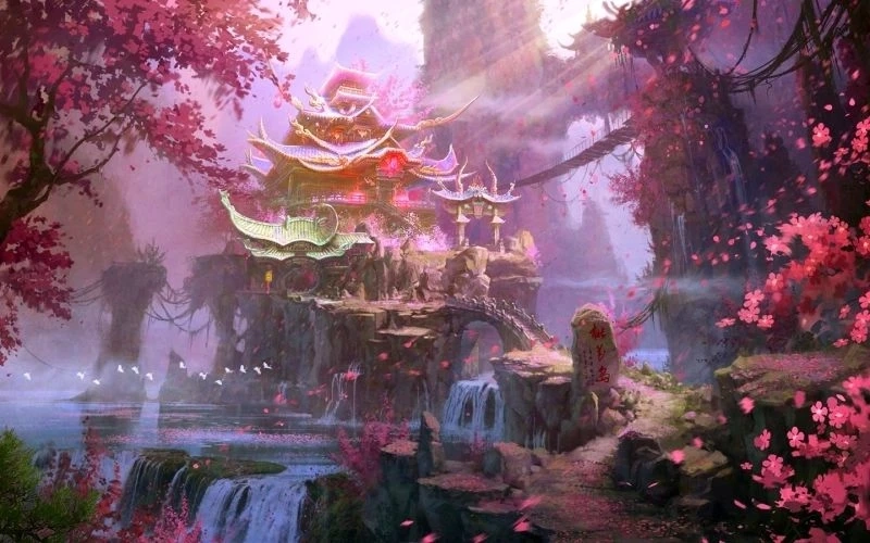 Hình nền điện thoại anime phong cảnh mang đến vẻ đẹp sinh động và đáng yêu