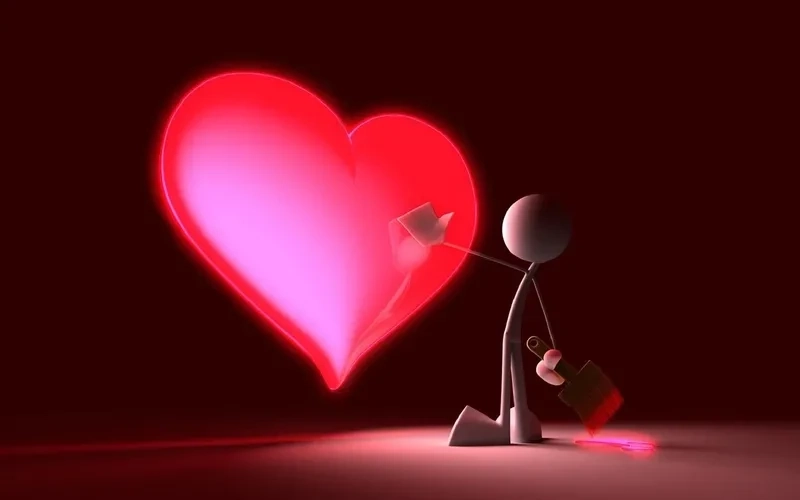 Hình nền hồng trái tim tạo không gian dịu dàng và đầy yêu thương
