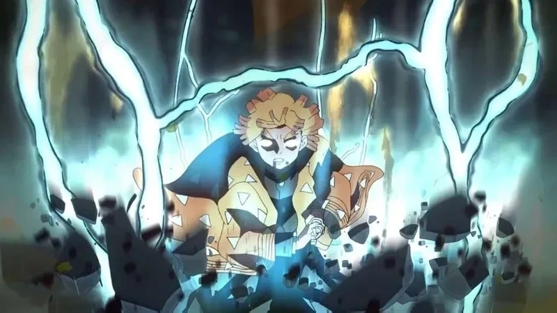 Hình Zenitsu chibi với các chi tiết dễ thương và tinh tế