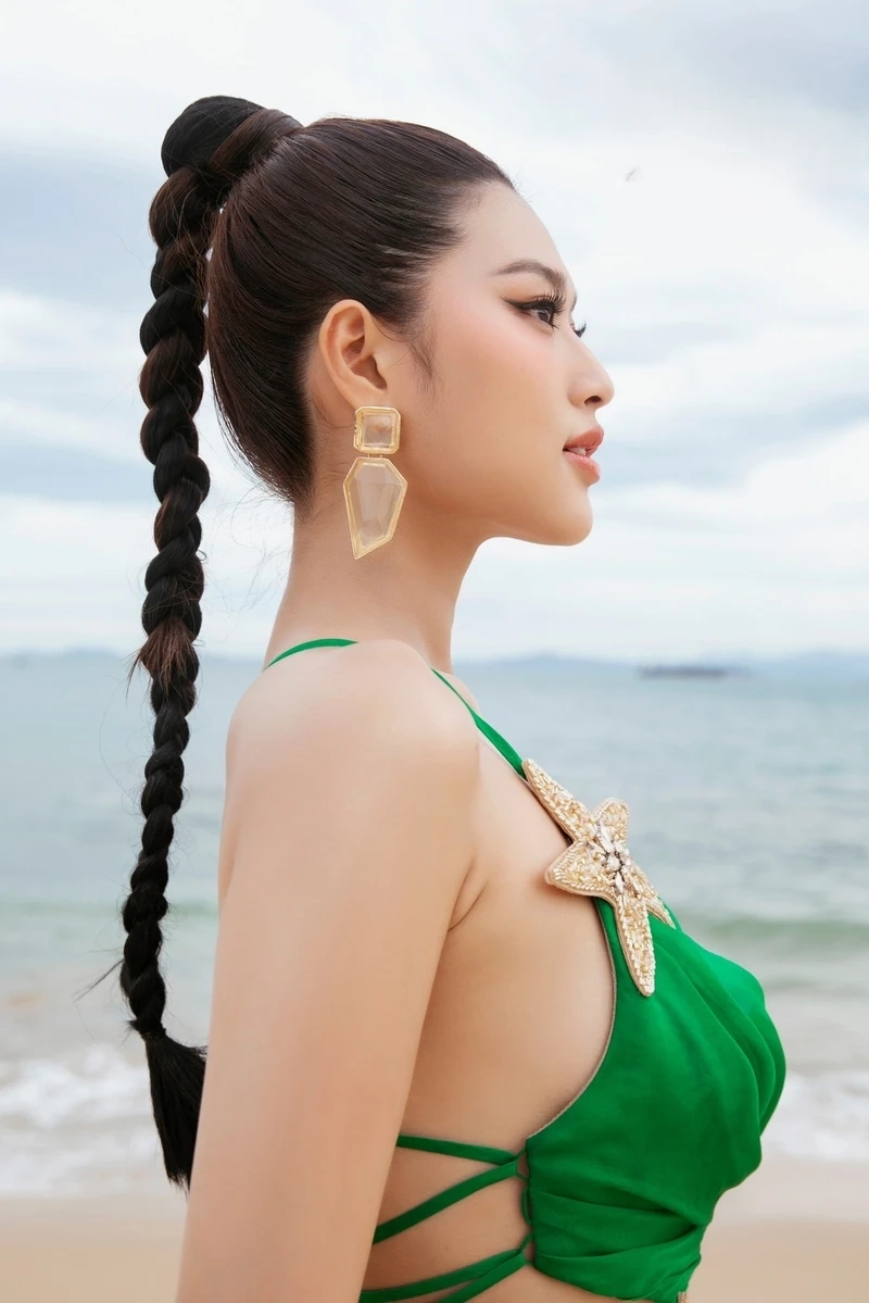Đoàn Thiên Ân thi áo tắm trong các vòng thi quốc tế nhận được sự khen ngợi