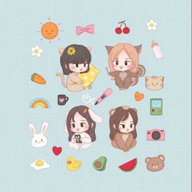 Avatar blackpink chibi thể hiện cá tính riêng