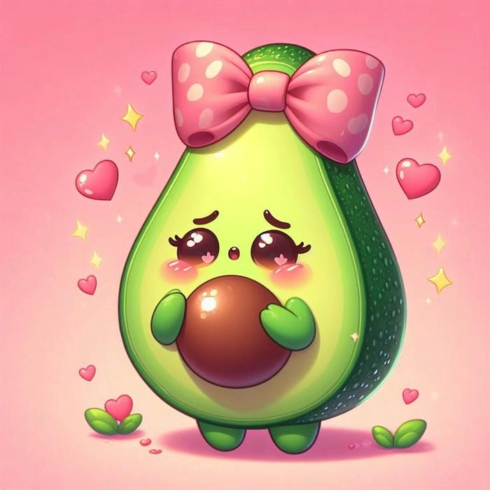 Trái bơ chibi dễ thương không thể bỏ qua