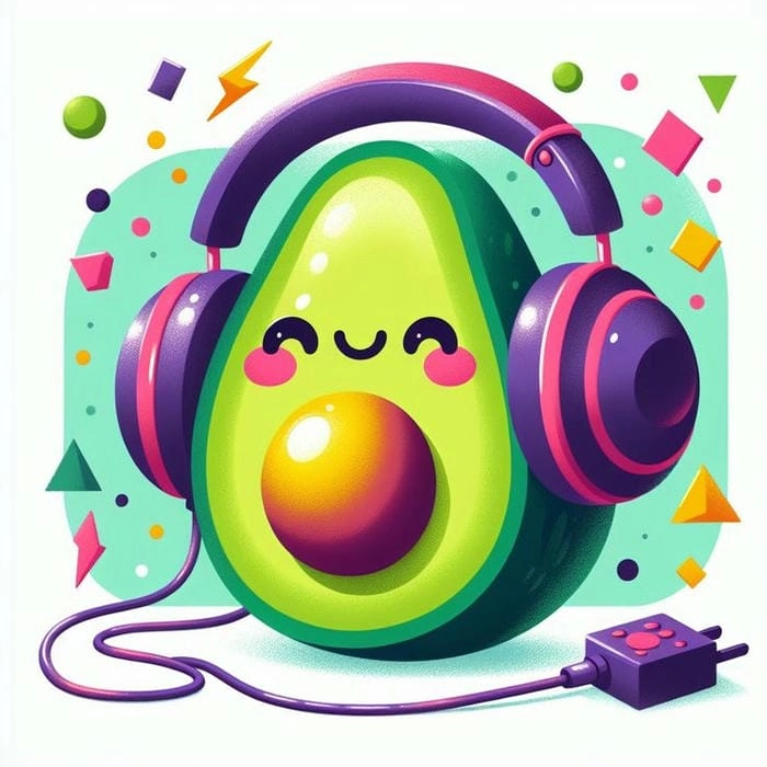 Hình trái bơ chibi dễ thương, siêu đáng yêu
