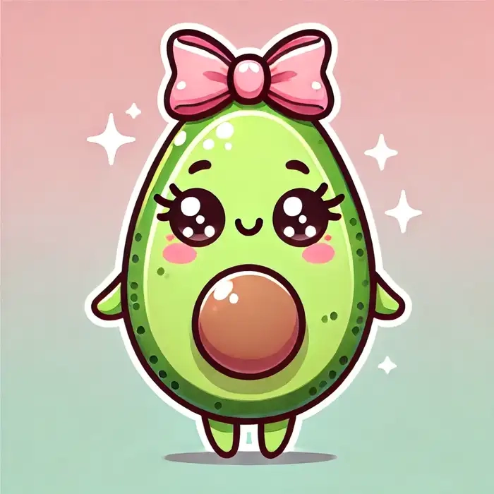 Chibi quả bơ cực đáng yêu trong mỗi tạo hình