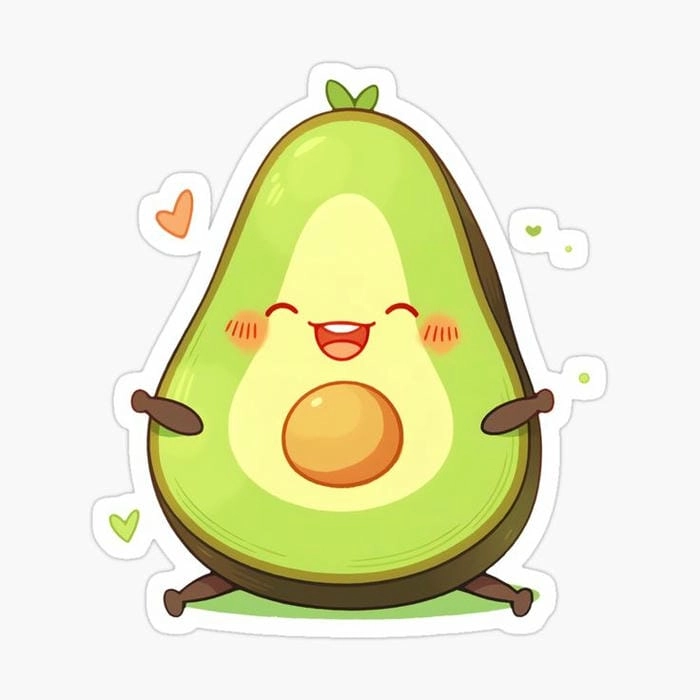 Chibi bơ dễ thương và nổi bật trong từng chi tiết