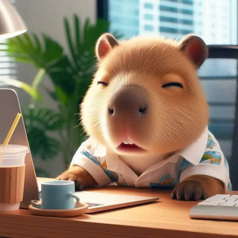 Chibi hình capybara chibi đẹp như tranh vẽ