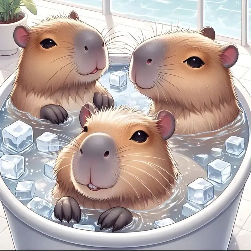 Capybara ảnh capybara chibi siêu cấp đáng yêu
