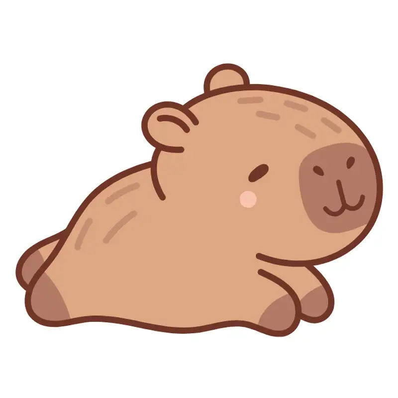 Con capybara chibi bé xíu nhưng siêu dễ thương