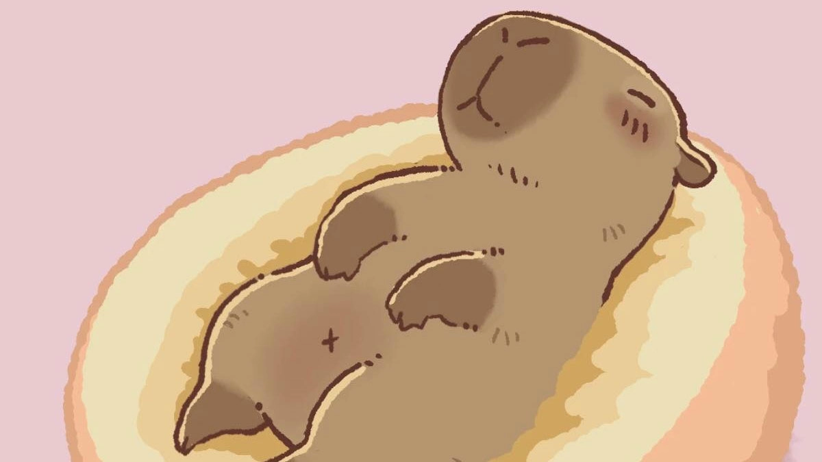 Capybara chibi hồng xinh yêu như búp bê