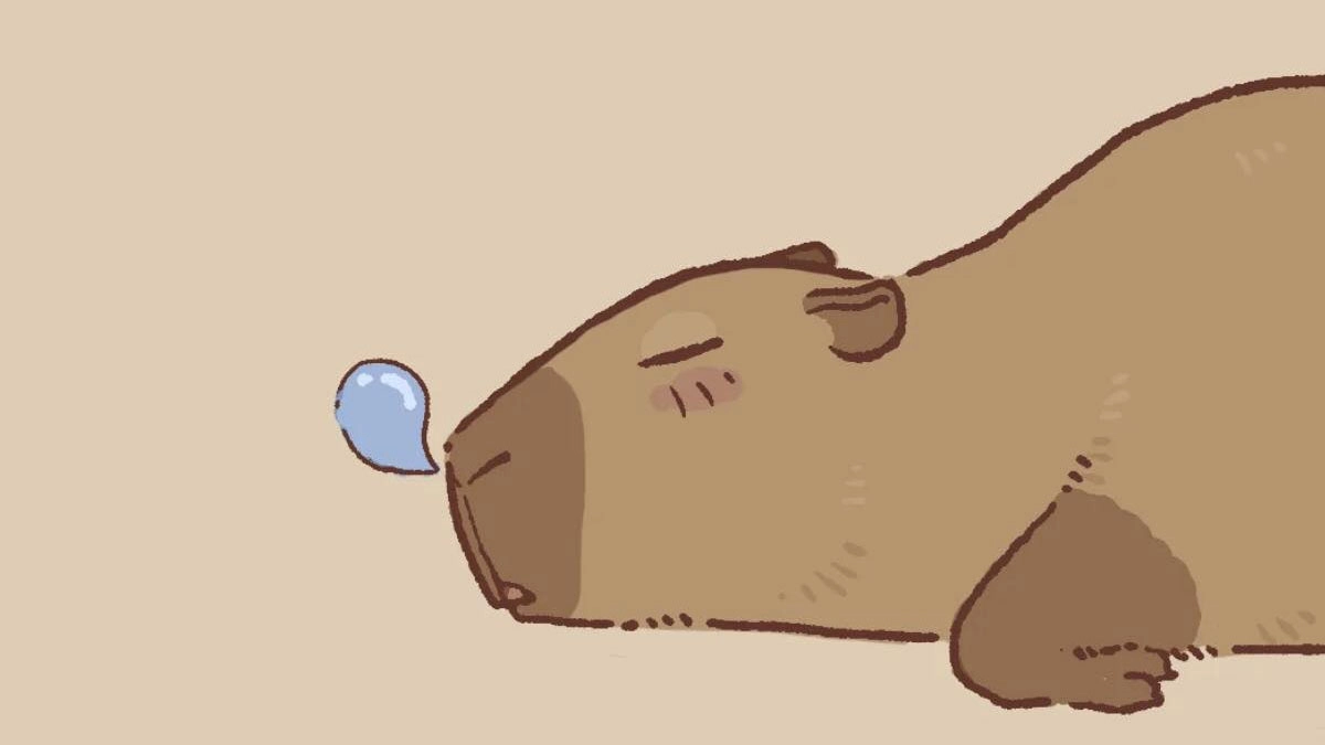Hình con capybara chibi khiến ai nấy tan chảy