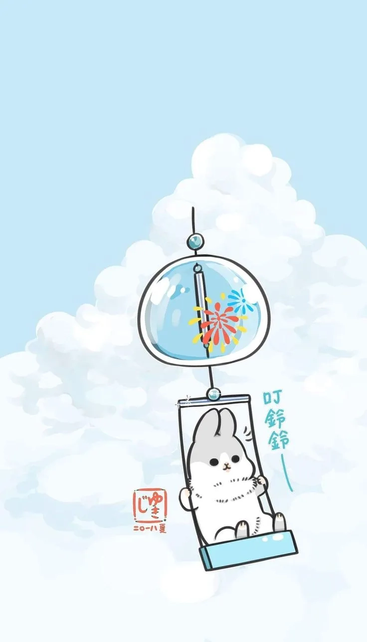 Sticker chibi vẽ con thỏ cute độc đáo