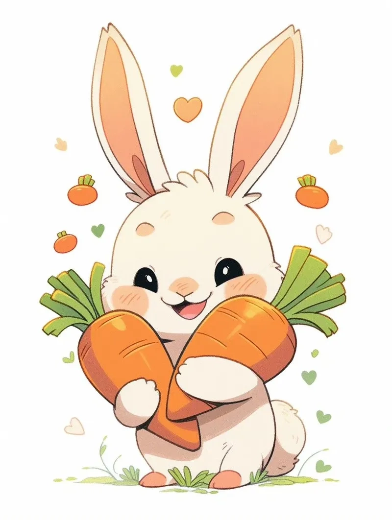 Con thỏ chibi làm ảnh đại diện siêu hút mắt