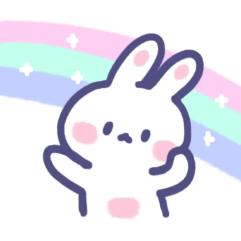 Hinh tho cute màu hồng dễ thương tột độ