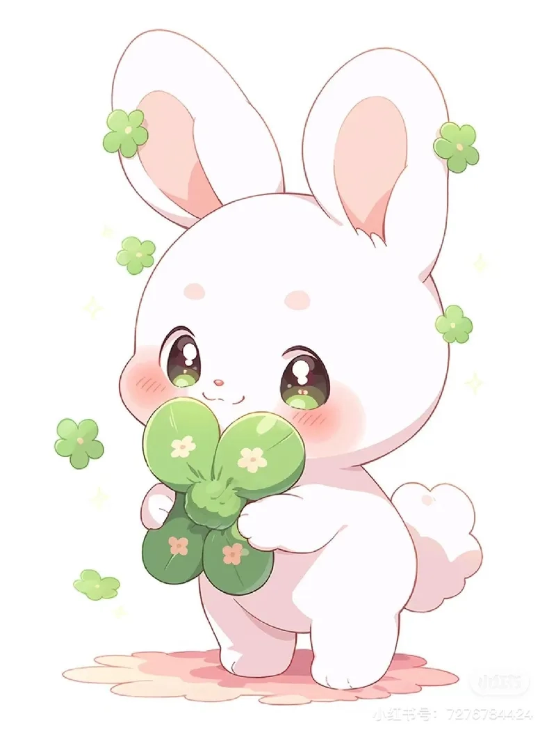 Hình con thỏ chibi cute ngây thơ ngọt ngào
