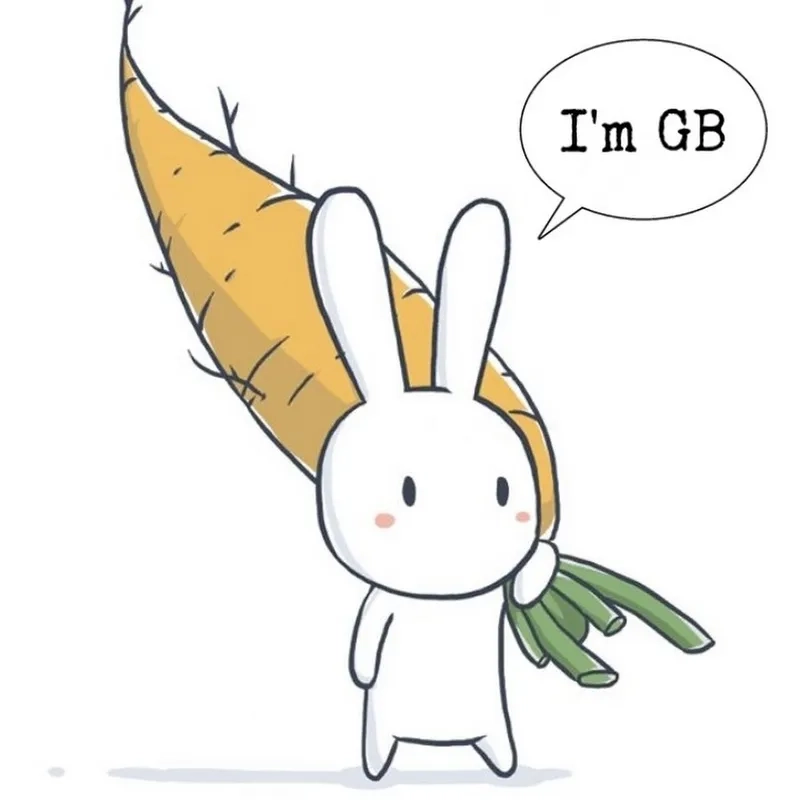 Hình thỏ chibi gọn gàng tinh nghịch đáng yêu