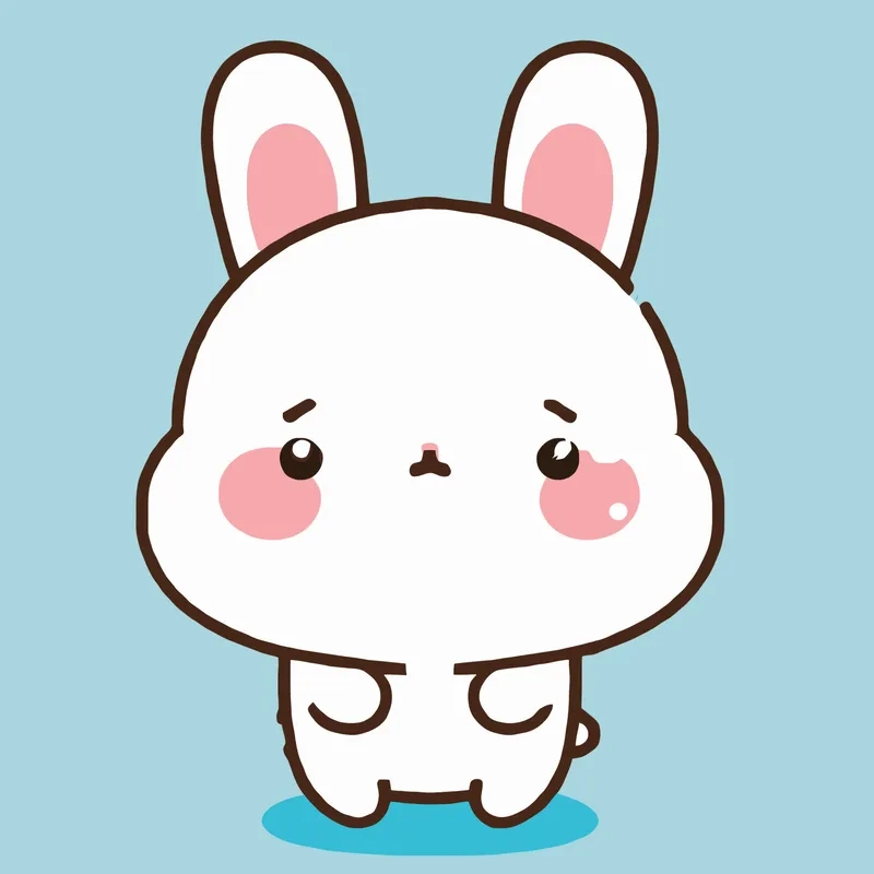 Hình thỏ cute chibi thiết kế hoạt hình ngộ nghĩnh