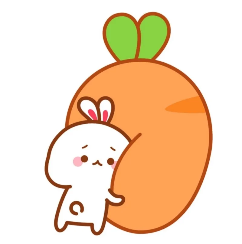 Hình thỏ cute dễ về dành cho bé tập vẽ