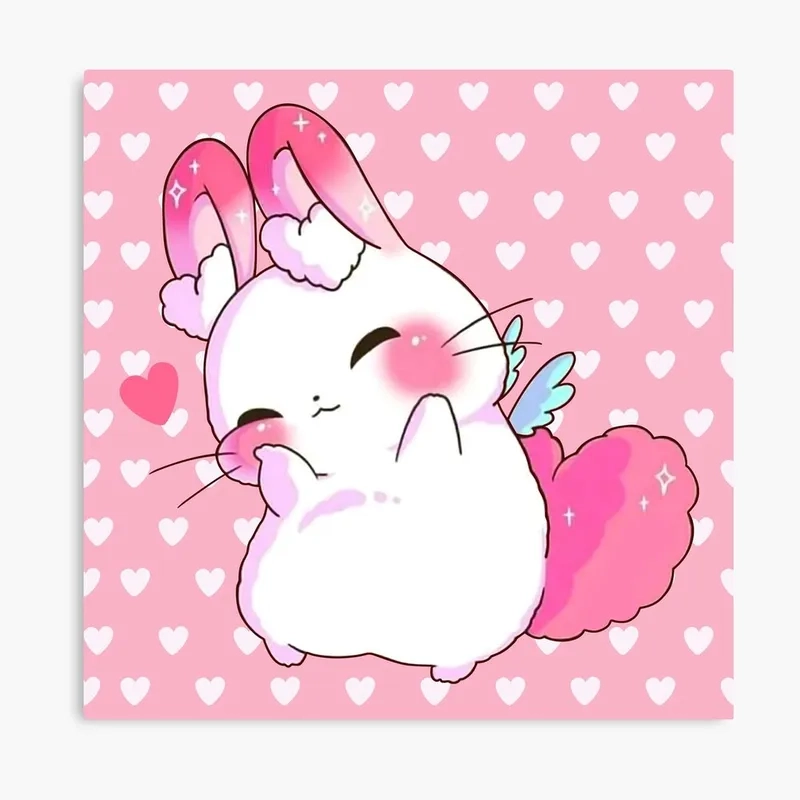 Thỏ con dễ thương chibi hòa quyện nét ngây ngô