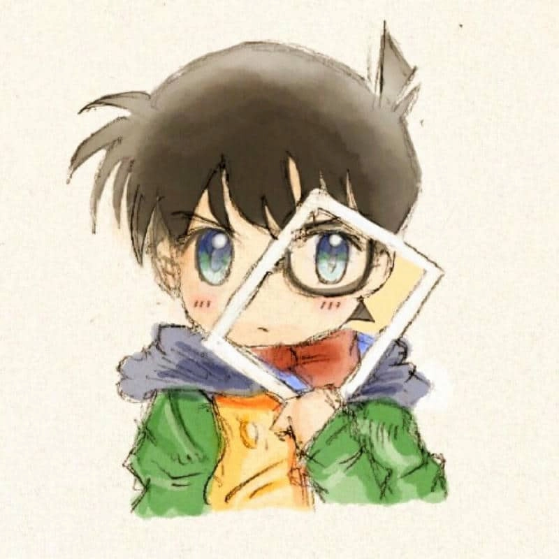 Hình Conan chibi cute làm tim tan chảy