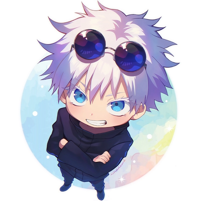 Hình Gojo chibi đáng yêu khiến lòng tan chảy