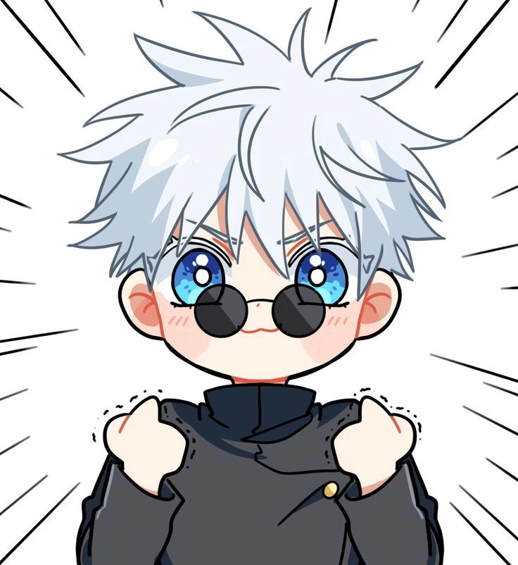 Hình Gojo chibi cute khiến trái tim rung động
