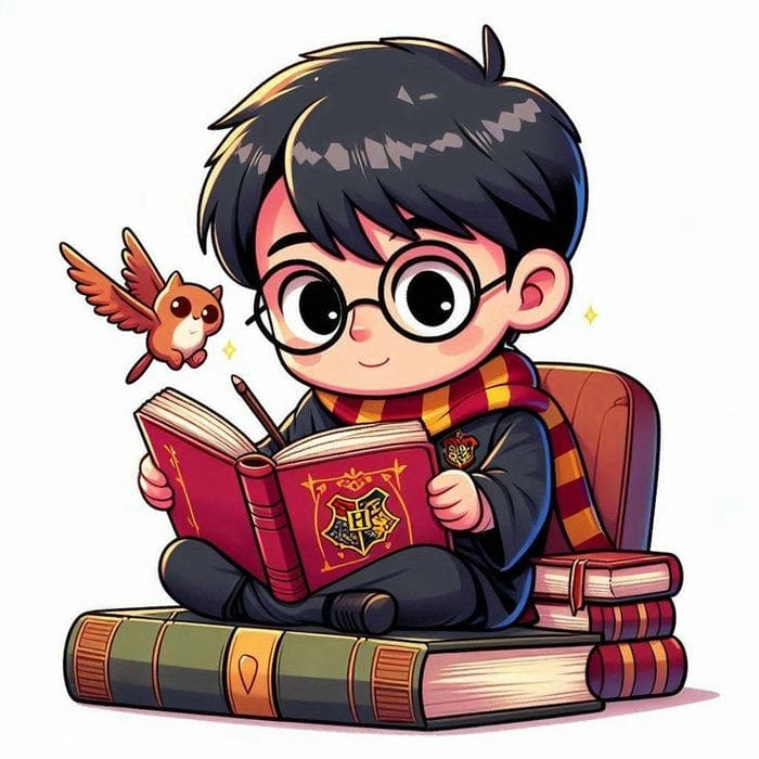 Hình ảnh Harry Potter chibi nhìn một lần là nhớ cả đời