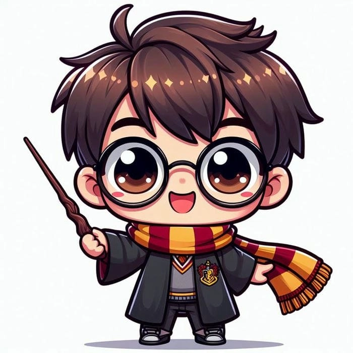 Harry Potter chibi characters PNG sẵn sàng cho mọi thiết kế sáng tạo