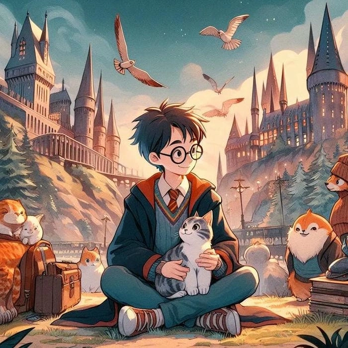 Harry Potter chibi blanket đắp chăn mà mơ thấy phù thủy