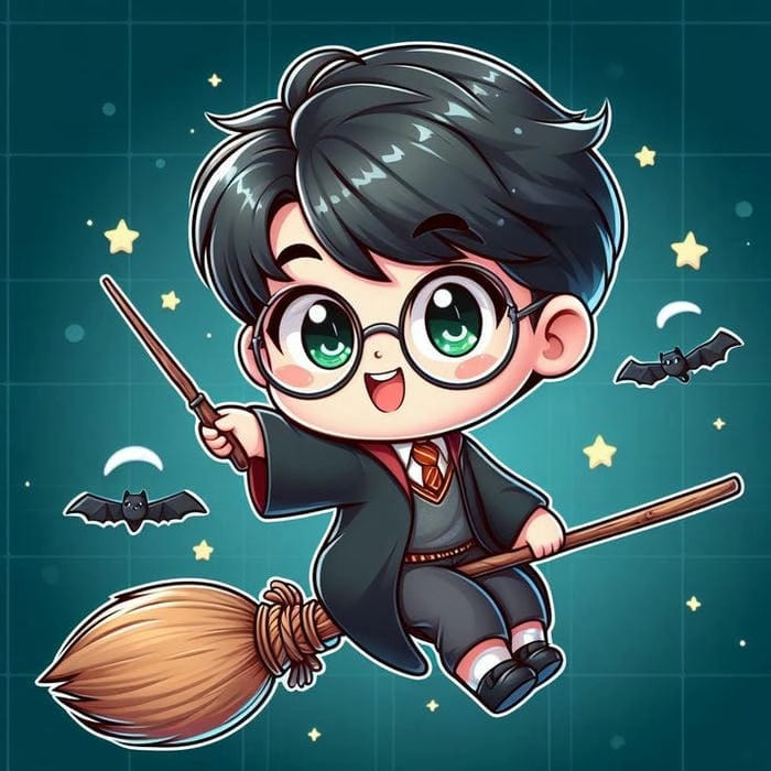 Harry Potter chibi coloring pages vừa tô vừa hóa thân thành phù thủy
