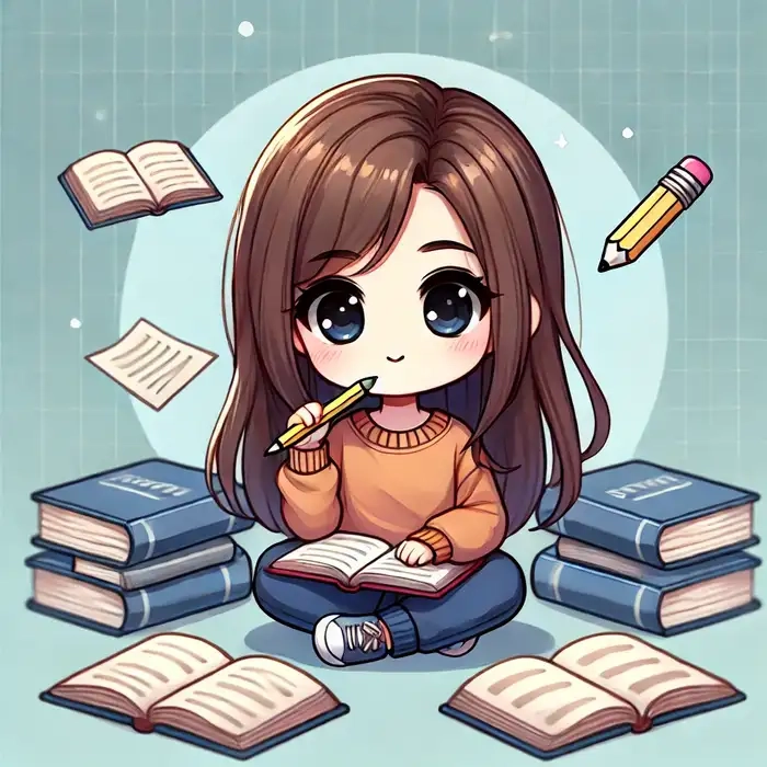 Hình ảnh học sinh chibi vui tươi và hồn nhiên