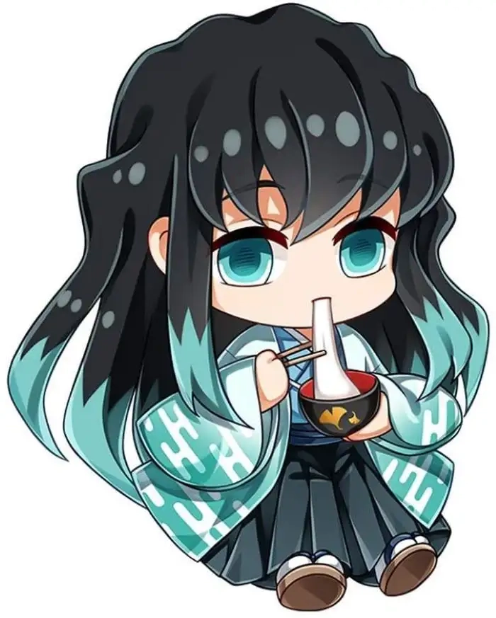 Hình ảnh Muichirou chibi cute mang đậm khí chất