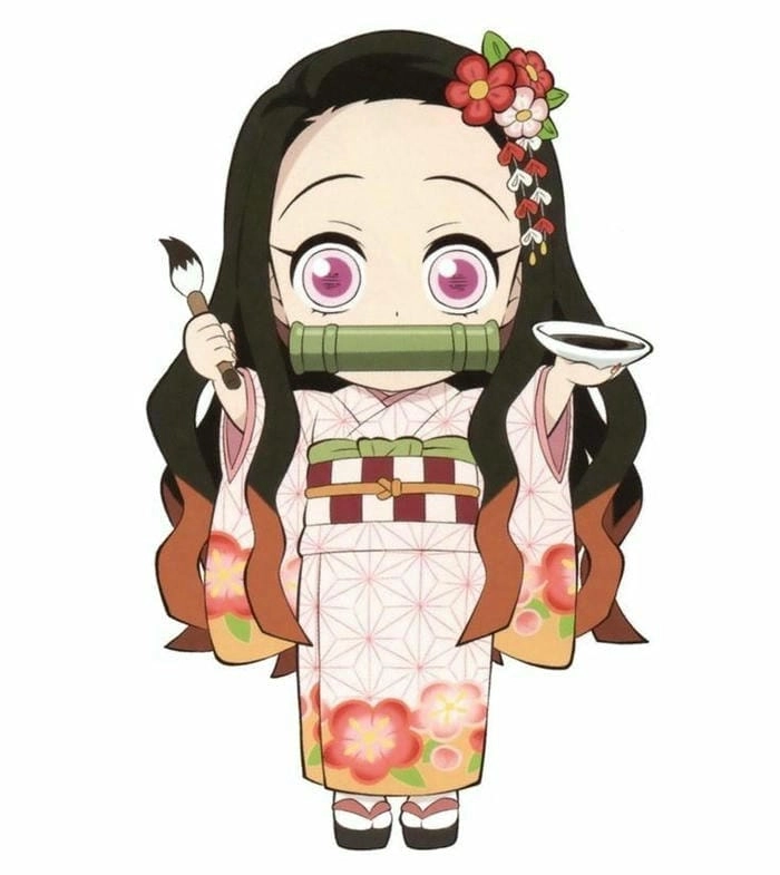 Ảnh Nezuko chibi cực kỳ sinh động và dễ thương