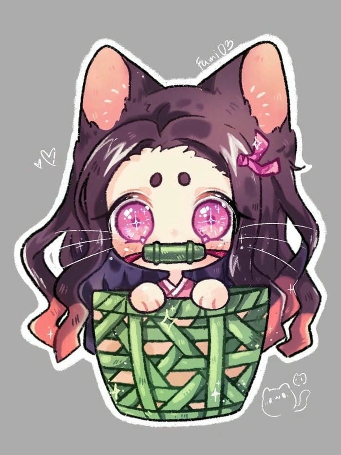 Avatar Nezuko chibi cực đáng yêu cho mạng xã hội