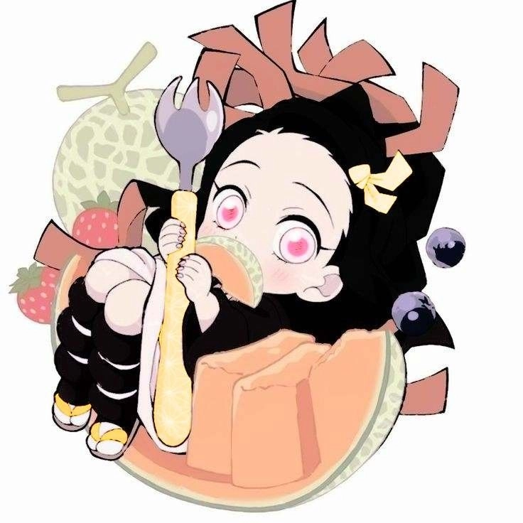Anime kawaii Nezuko chibi dễ thương và sinh động
