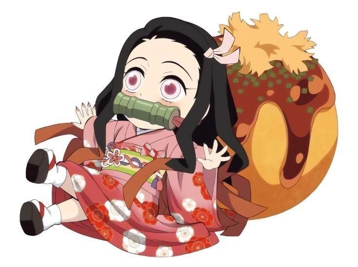 Anime Nezuko chibi đáng yêu, dễ thương