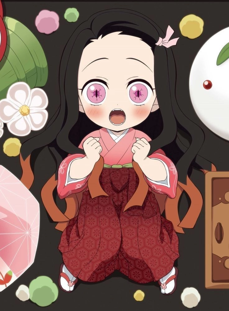 Hình nền Nezuko chibi đẹp mắt, dễ thương