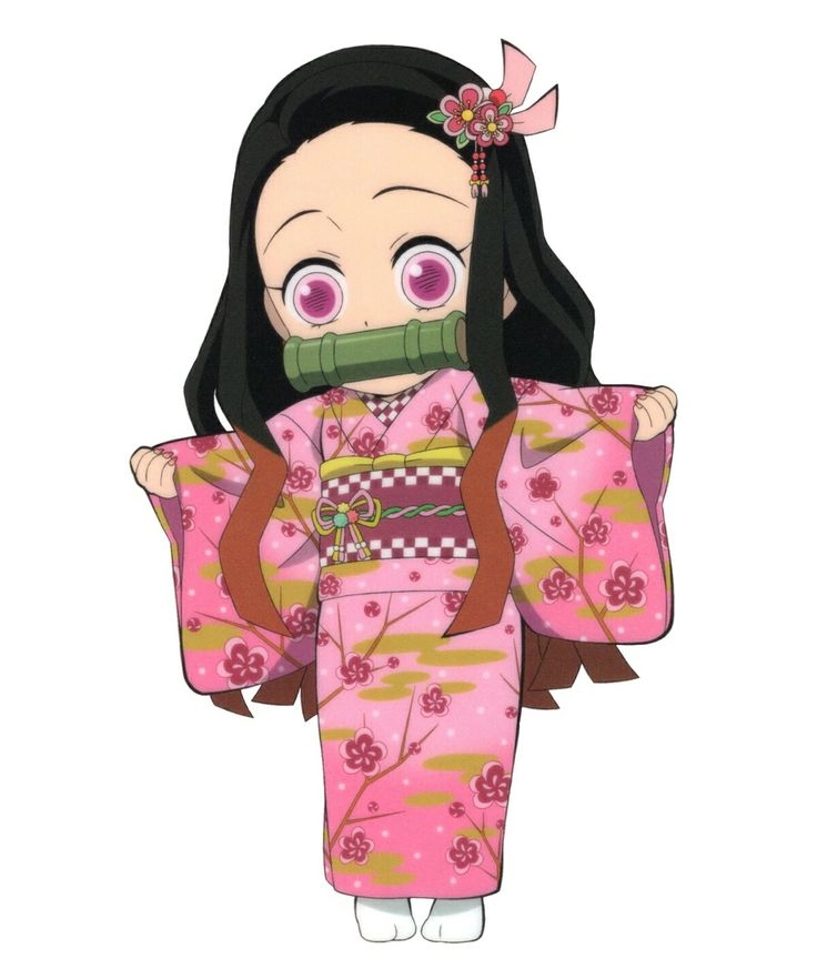 Cute Nezuko chibi đang chạy cực kỳ đáng yêu