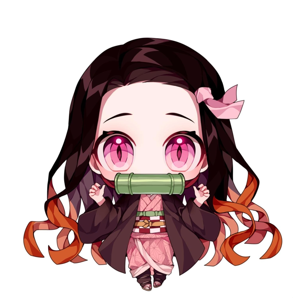 Nezuko chibi para colorear dễ dàng tô màu