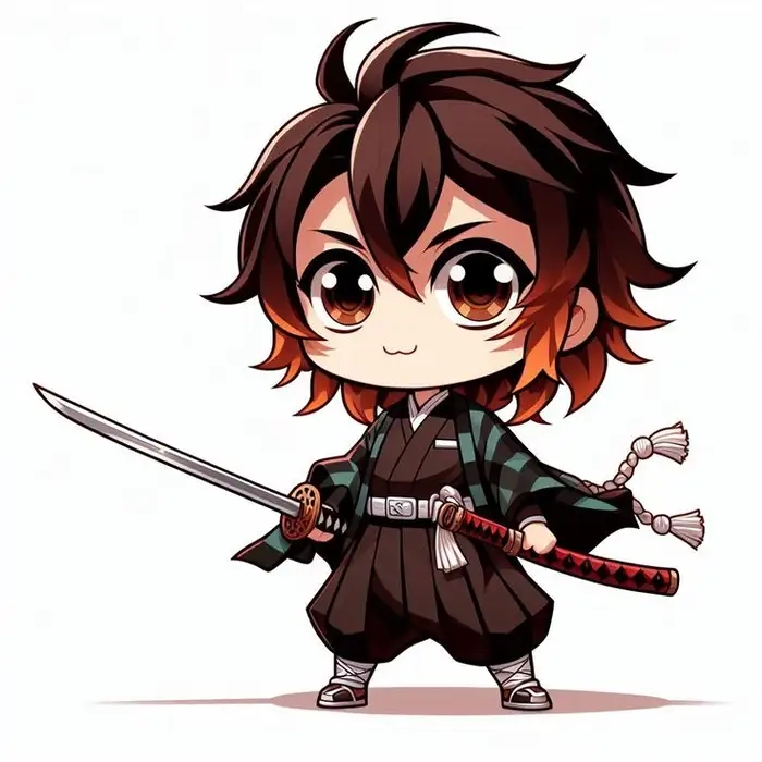 Ảnh Tanjiro chibi chất lượng cao siêu đáng yêu